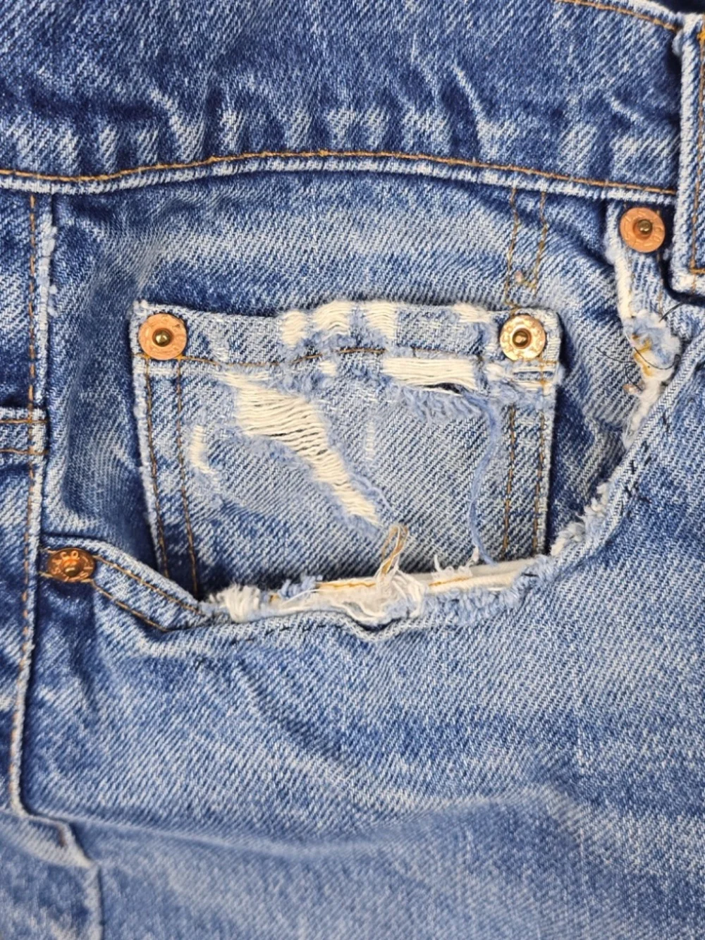 VTG 80s Levi's 517 Bootcut Jeans Made in USA Red Tab Distressed 32x30 Altered